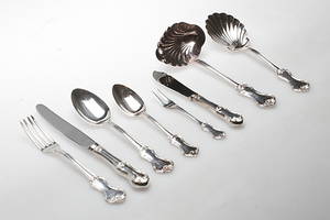 BESTICK, 60 delar, nysilver, Patricia, Mema, 1900-tal.