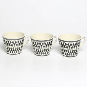 TEKOPPAR, 3 st, Lillemor, Arthur Percy, Gefle.