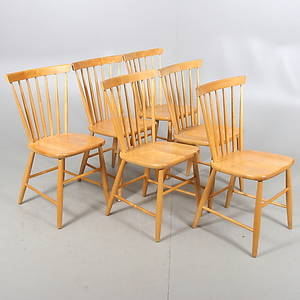STOLAR, 6 st, pinnmodell, Florett, Bröderna Wigells Stolsfabrik, 195060-tal.