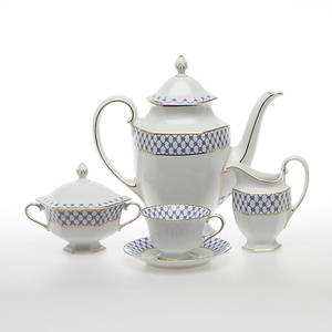 KAFFESERVIS, 13 delar, porslin, Hutschenreuter, 1900-tal.