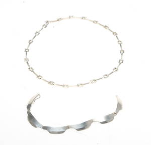 ARMBAND samt HALSBAND, sterling silver, bl.a. Bent Knudsen, Georg Jensen.