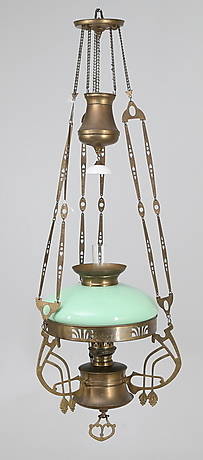 TAKFOTOGENLAMPA, mässing och glas, sekelskiftet 1900.
