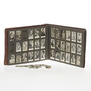 FILMSTJÄRNEBILDER, från Marabou-filmserie, Cloetta Örncacao med flera, bland annat Greta Garbo, Gösta Ekman, Marlene Dietrich samt Anita Page.