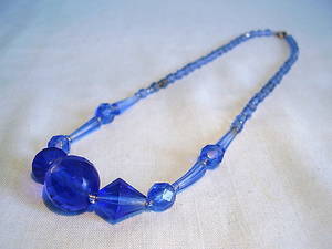 COLLIER, Art Deco, Glas Gablonz.