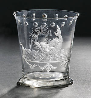 SCHERZGLAS, 18. Jahrhundert.