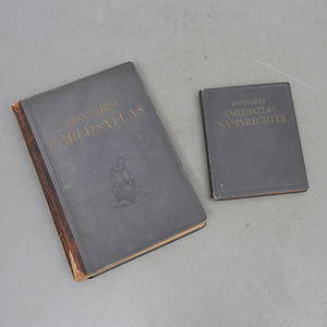 BÖCKER, Bonniers Världsatlas, med fullständigt alfabetiskt namnregister i särskilt band, 1924.