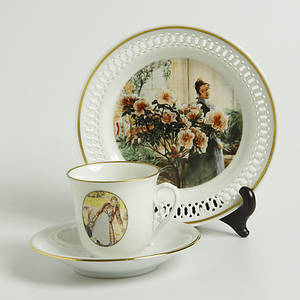 KAFFESERVIS, 48 delar, motiv av Carl Larsson, Bing Gröndal.