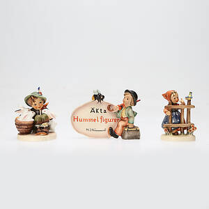 HUMMELFIGURER 3 st,1900-tal.