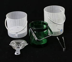 ISHINKAR, 3 st, glas, bland annat Stripe, Bengt Orup, Johansfors, 1900-talets andra hälft.