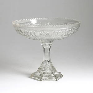 SKÅL på FOT, så kallad Mormorsskål, pressglas, omkring sekelskiftet 181900.
