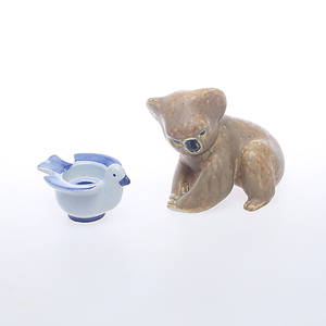 FIGURIN, Teddy, Mari Simmulson, LJUSSTAKE, Lisa Larson, keramik, Gustavsberg.