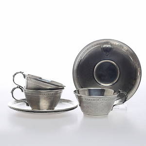 KOPP MED FAT, 3 set, silver, Ladoucette Gavard, Frankrike, 1800-tal.