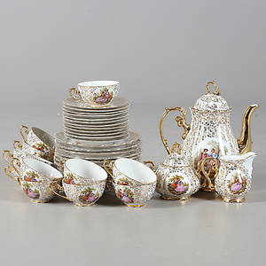 KAFFESERVIS, 39 delar, Schlottenhof, Bavaria, 1900-tal.