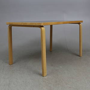 MATBORD, björk med svart linoleumskiva, Alvar Aalto, Artek, Finland.