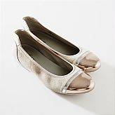 Hoga, ballerinor i beige mocka