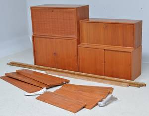 Poul Cadovius f. 1911. System Royal Væghængt reol i teak