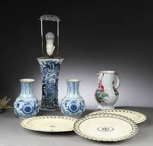 En samling fajance, 17-1800-tallet 7
