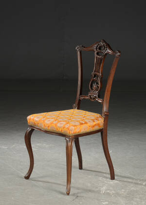 Victoriansk stol af mahogni, 1800-tallet