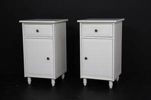 SÄNGBORD, ett par, vitlackerade, Hemnes IKEA