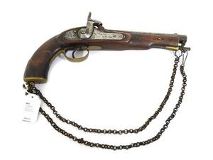 Flintlåspistol, trämetall, rost