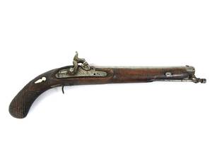 Flintlåspistol, trämetall, rost