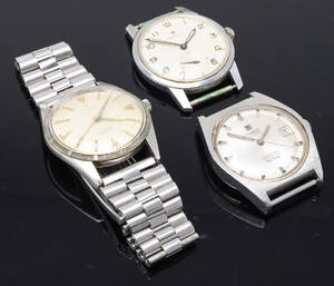 Samling vintage herrearmbåndsure bl.a.Tissot Visodate Atomatic m.m. 3