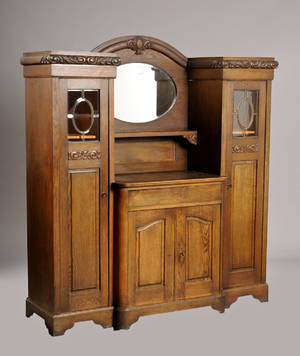 Buffet af mørkbejdset eg ca. 1910
