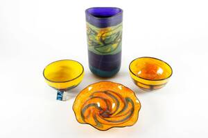 Ioin Nemtoi, Samling vase og skåle af flerfarvet glas 4