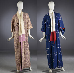 To kimonoer af silke, ca. 1950-60erne 2 Denne vare er sat til omsalg under nyt varenummer 4967001