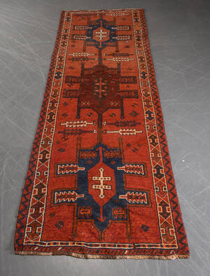 Persisk Shiraz Tæppe 354 x 120 cm.