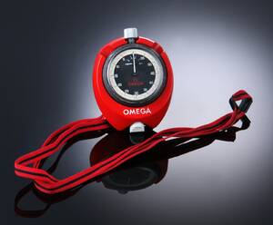 Omega. Vintage stopur, cal. 9010A, med original holder, ca. 1965