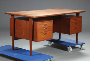 Kai Kristiansen. Skrivebord i teak, model FM 60