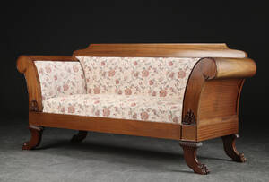 Sofa af mahogni, empireform