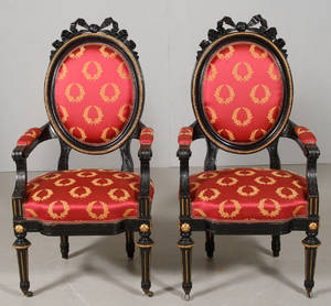 Karmstolar Louis XVI-stil 1800-talets senare del 2
