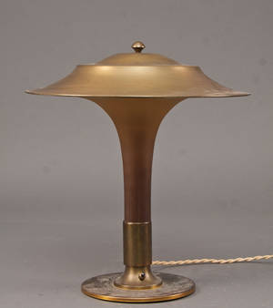 Fogh Mørup Fakkellampenbordlampe Art Deco form, 1930erne