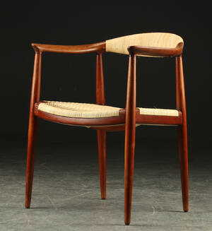 Hans J. Wegner. Armstol af teak The chair, Johannes Hansen