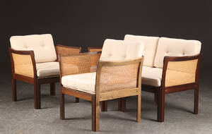 Illum Wikkelsø. Par lænestole samt sofa, model Plexus 3