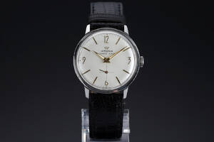 Lemania Automatic. Vintage herreur i stål med lys skive, ca. 1963