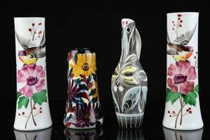 VASER, 2 st, flussglas, samt VASER, 2 st, keramik, Bromma keramik, SMF