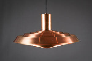 Poul Henningsen. Tallerken pendel af kobber i original emballage