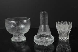 TAPIO WIRKKALA, karaff, Ultima Thule, skål, Kekkerit, Iittala, samt skålar