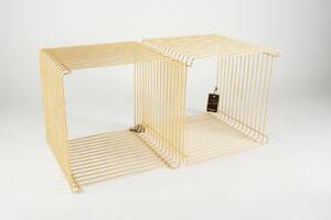 Verner Panton. Limited Edition Wire Cube i farven Matt Gold. 2