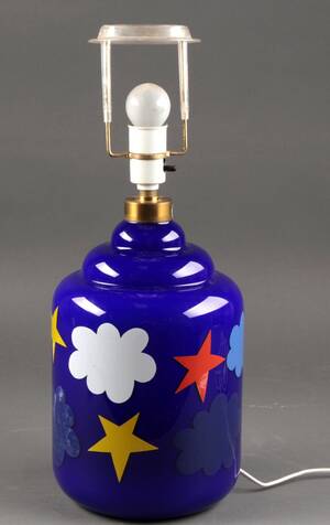 Per Arnoldi for Holmegaard. Bordlampe af glas