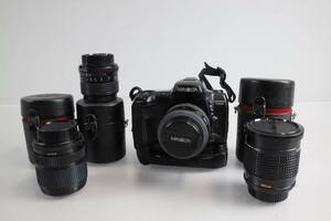 MINOLTA DYNAX 700si, kamerahus, samt objektiv, 4 st, Minolta