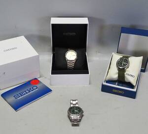 3 st. armbandsur, Seiko, 1900-tal, automatic samt kenetic