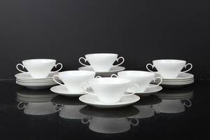 BJÖRN WIINBLAD, buljongkoppar, 6 st, White romance, Rosenthal