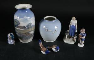 BG Royacl Copenhagen. Samling porcelæns figurer og vaser 7