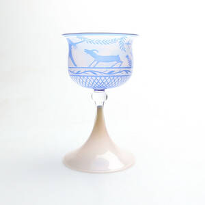GUNNAR CYRÉN. POKAL, glas, Graal, Orrefors, signerad, 1977.