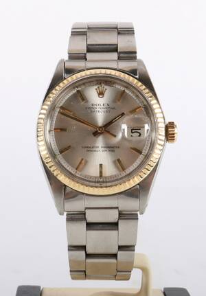 Rolex Datejust. Herreur i stål med hvid skive, 1968