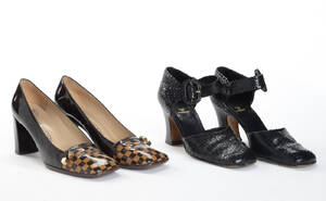 Louis Vuitton samt Farrutx, to par sko, str. 3839,5 2